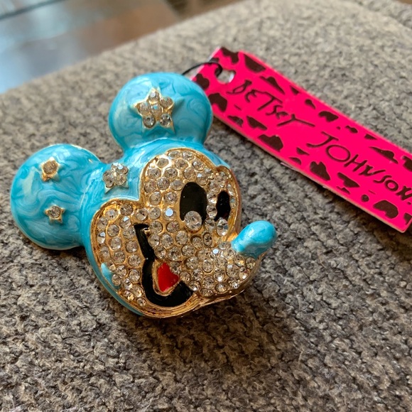 Betsey Johnson Jewelry - Beautiful Betsy Johnson Hand painted Mickey brooch